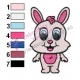 Baby Rabbit Embroidery Design 03